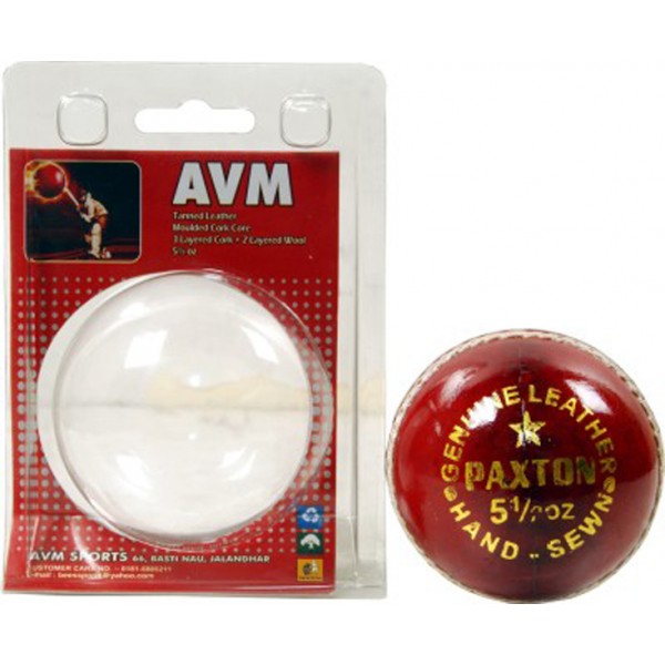 AVM Paxton Red Cricket Ball